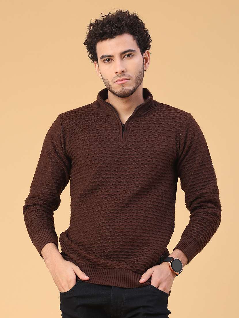 men self design long sleeve regular fit pullover  - 22250990 -  Standard Image - 1