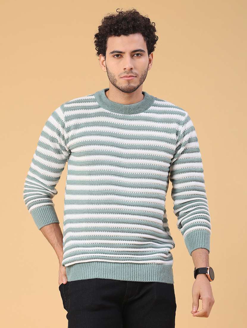men striped long sleeve regular fit pullover  - 22250997 -  Standard Image - 1
