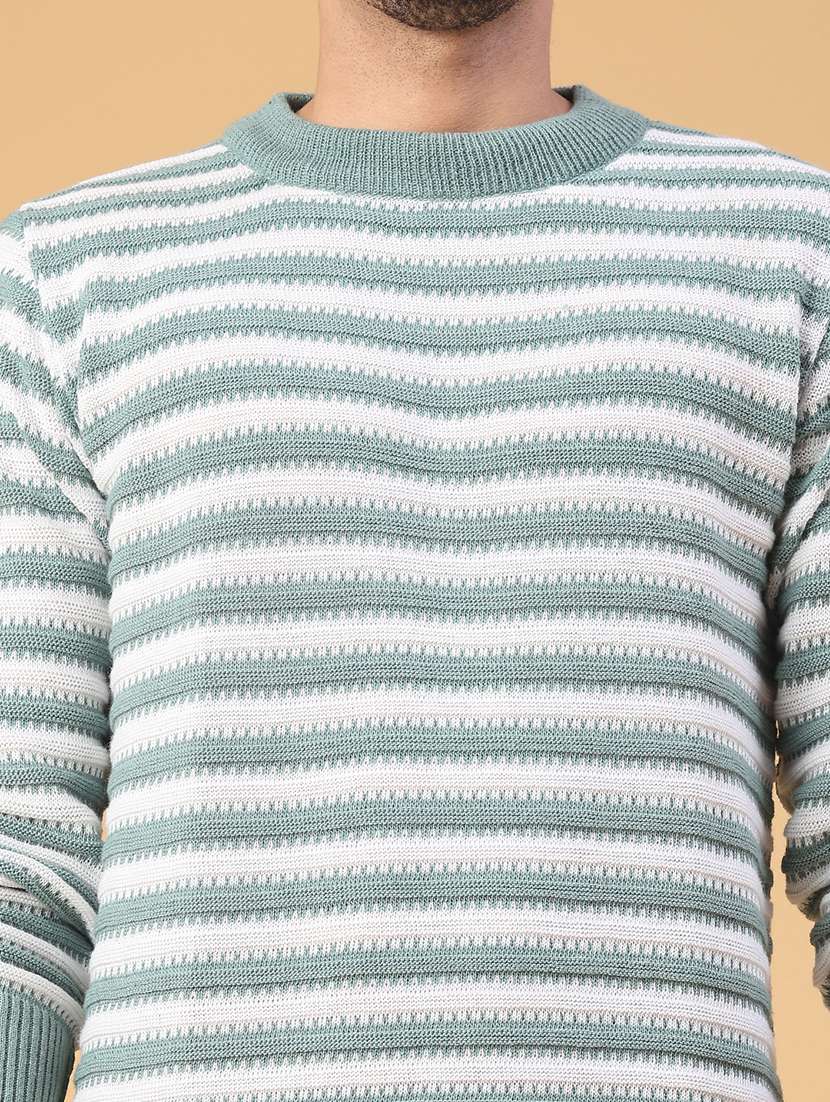 men striped long sleeve regular fit pullover  - 22250997 -  Standard Image - 4