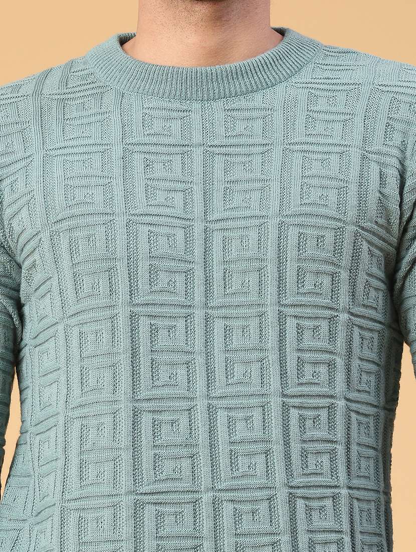 men self design long sleeve regular fit pullover  - 22250998 -  Standard Image - 4