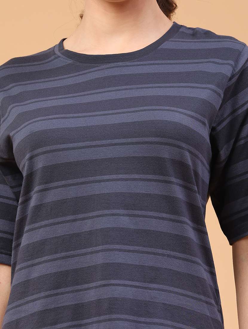 women striped short sleeve t-shirt - 22251012 -  Standard Image - 4