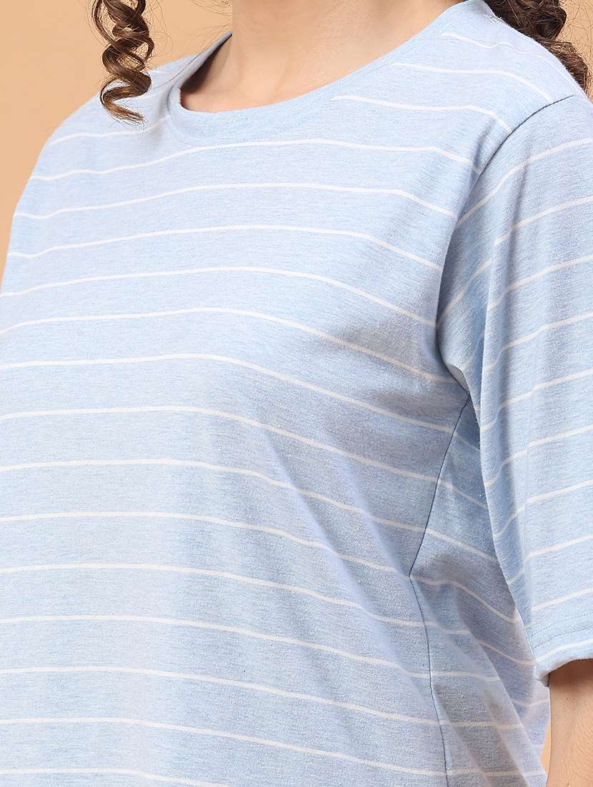 women striped short sleeve t-shirt - 22251021 -  Standard Image - 4