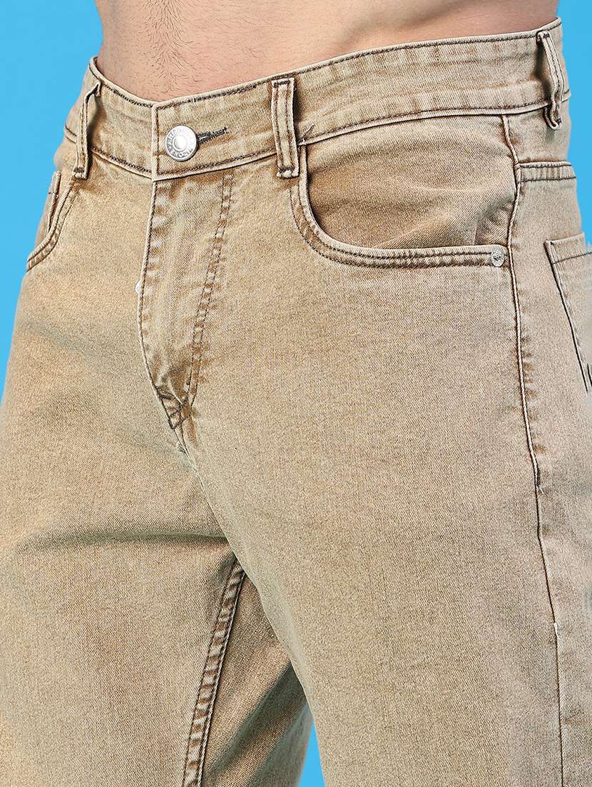 men plain mid rise full length straight fit jeans - 22251033 -  Standard Image - 4