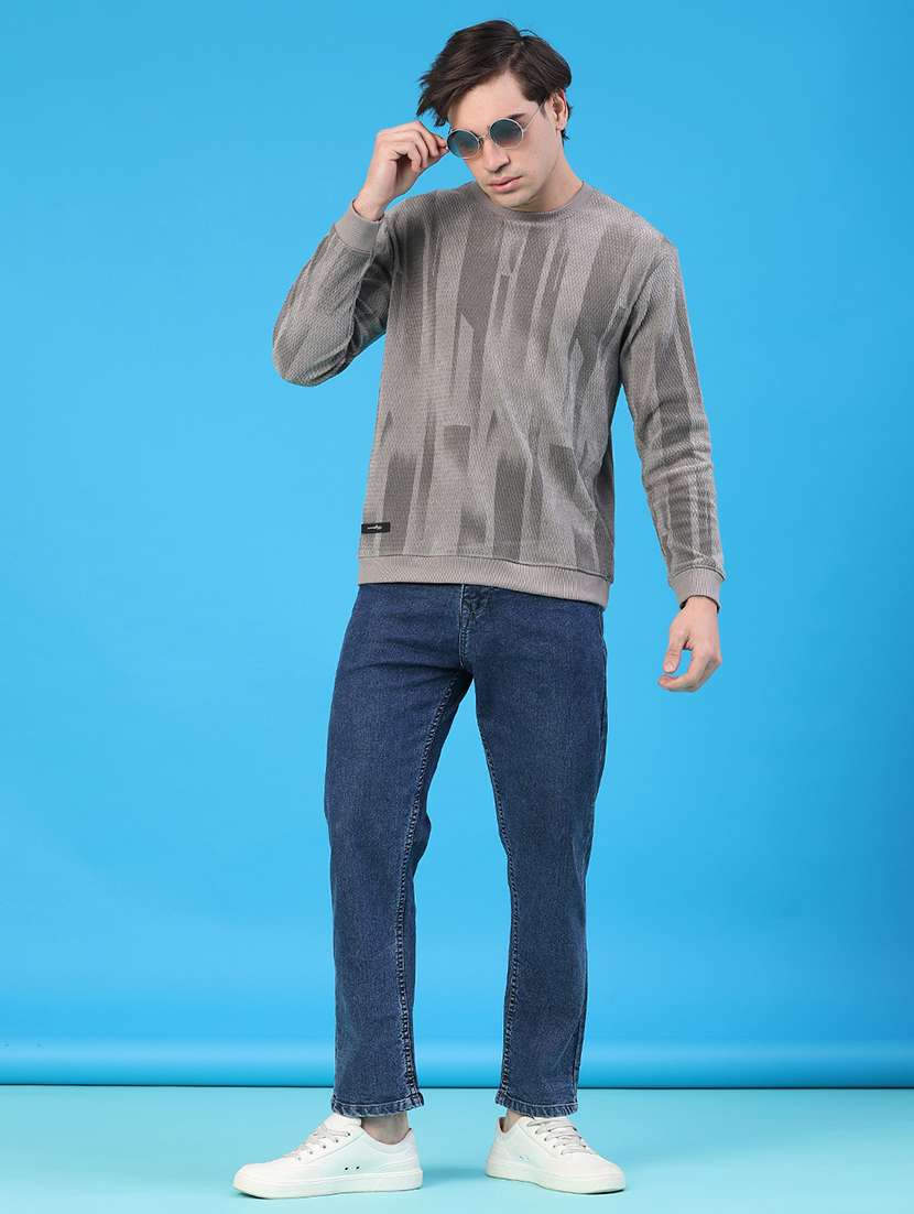 men plain mid rise full length straight fit jeans - 22251037 -  Standard Image - 4