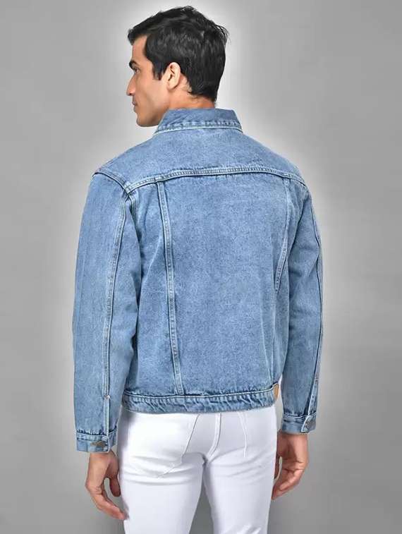 men solid long sleeve regualr fit denim jacket - 22251297 -  Standard Image - 1