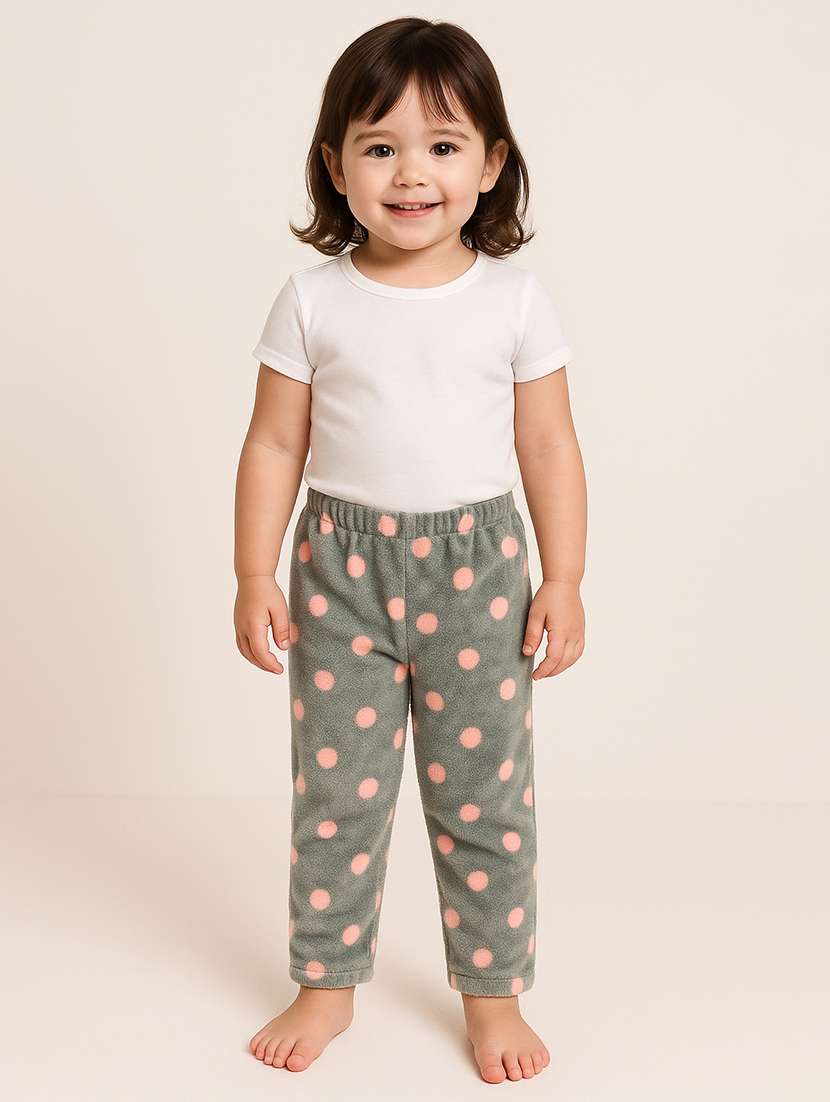 girls polka doted mid rise pyjama - 22251637 -  Standard Image - 1