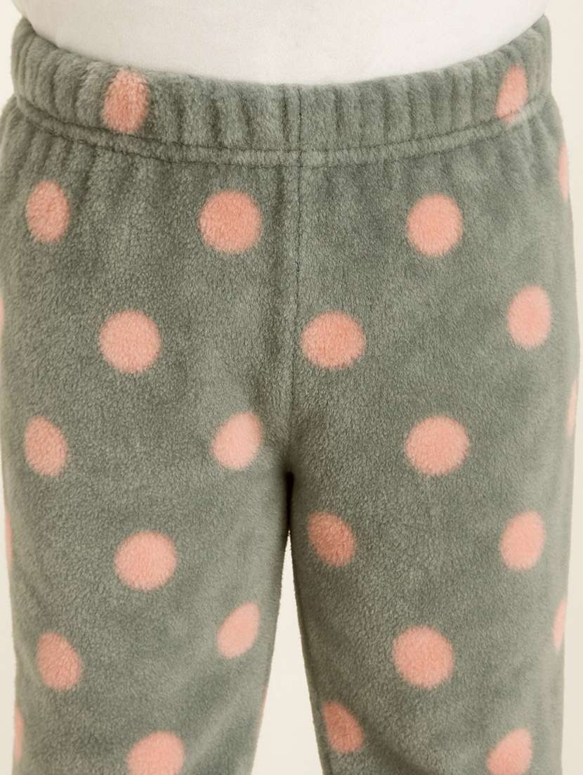 girls polka doted mid rise pyjama - 22251637 -  Standard Image - 4