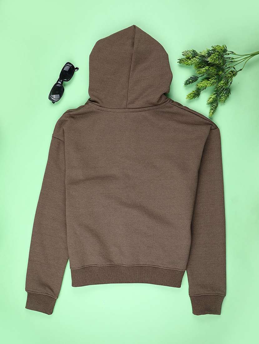 girls printed long sleeve hooded sweatshirt - 22251639 -  Standard Image - 1