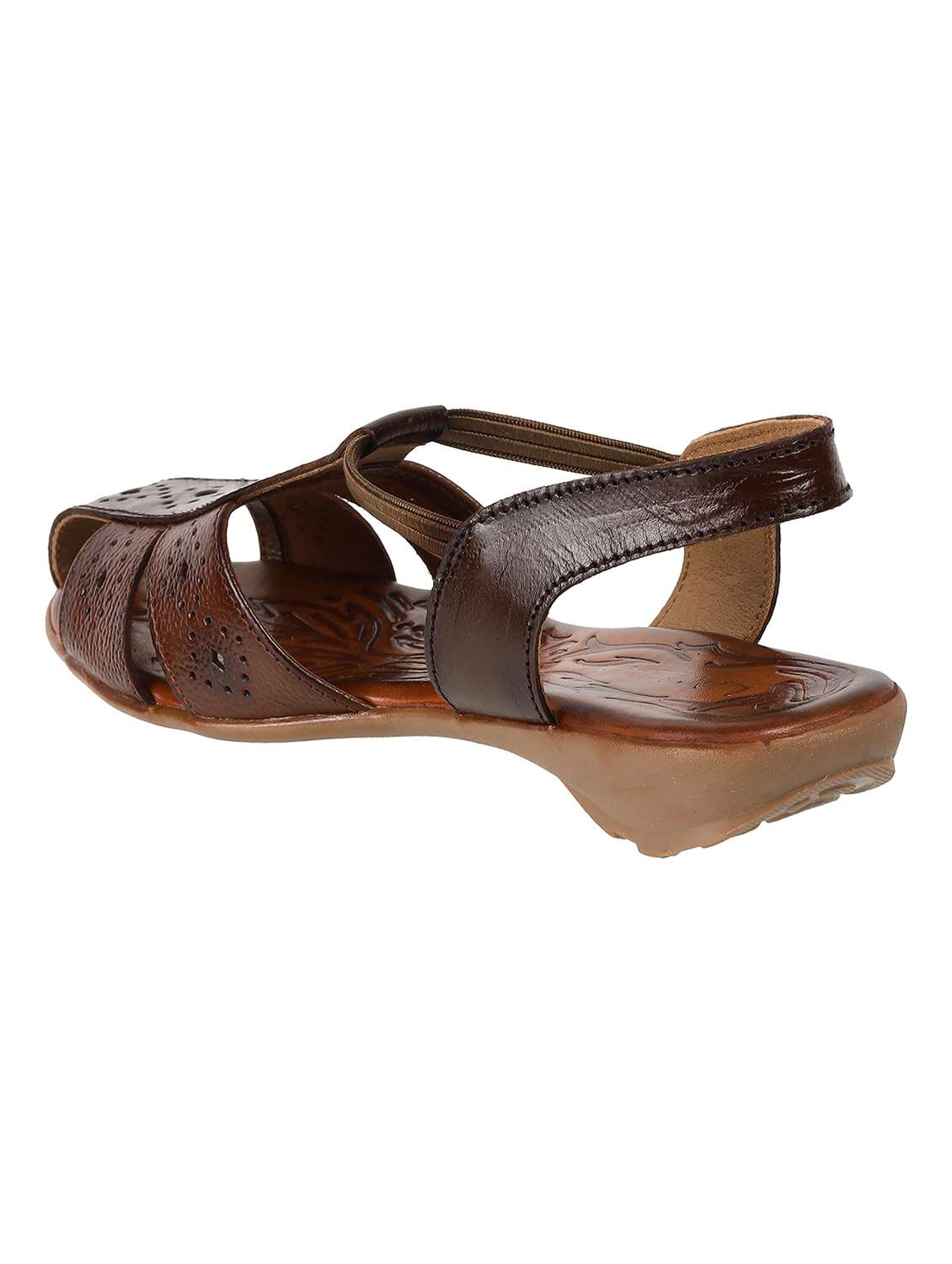 women solid back strap flat sandal - 22251741 -  Standard Image - 4
