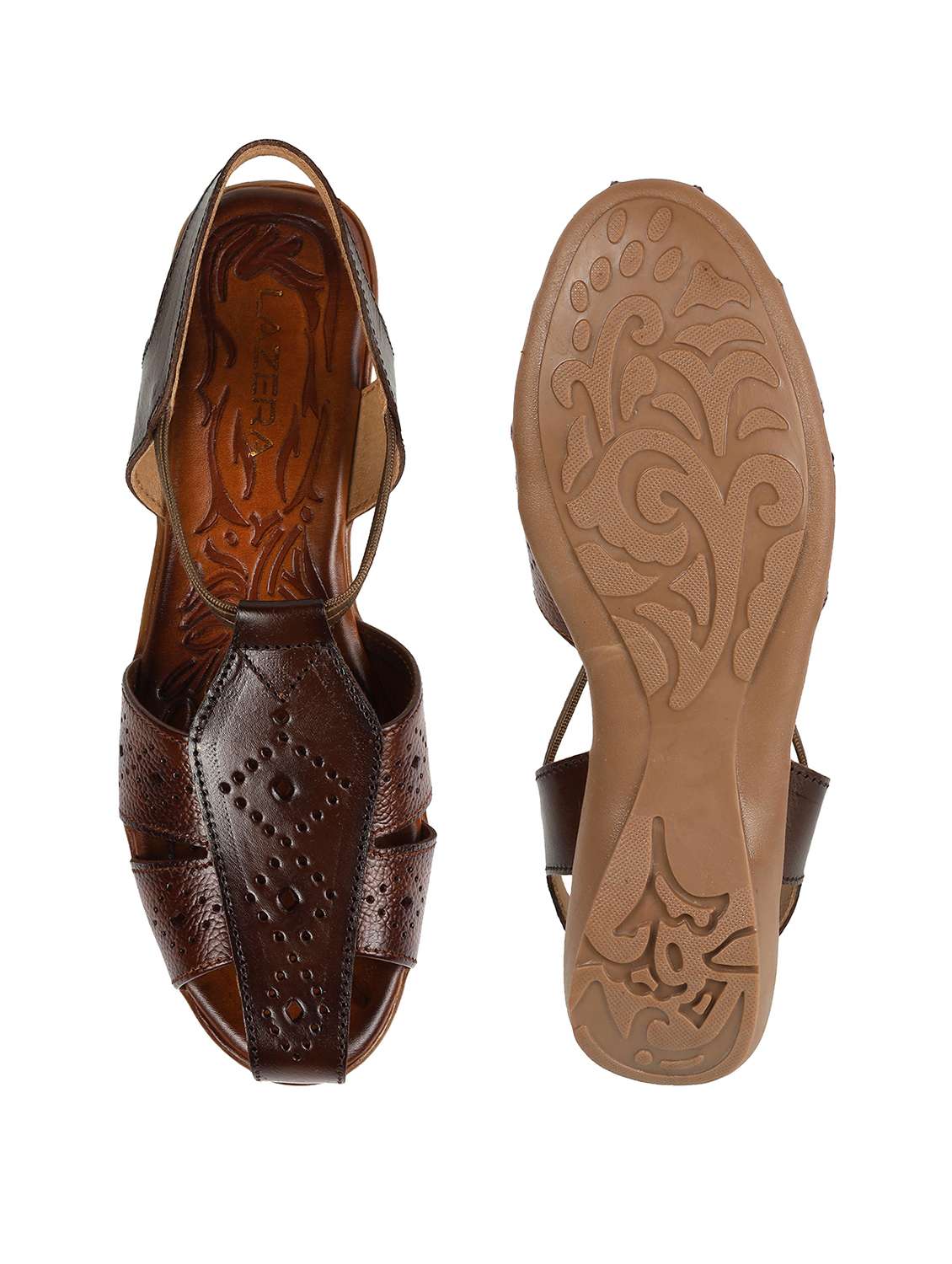 women solid back strap flat sandal - 22251741 -  Standard Image - 6