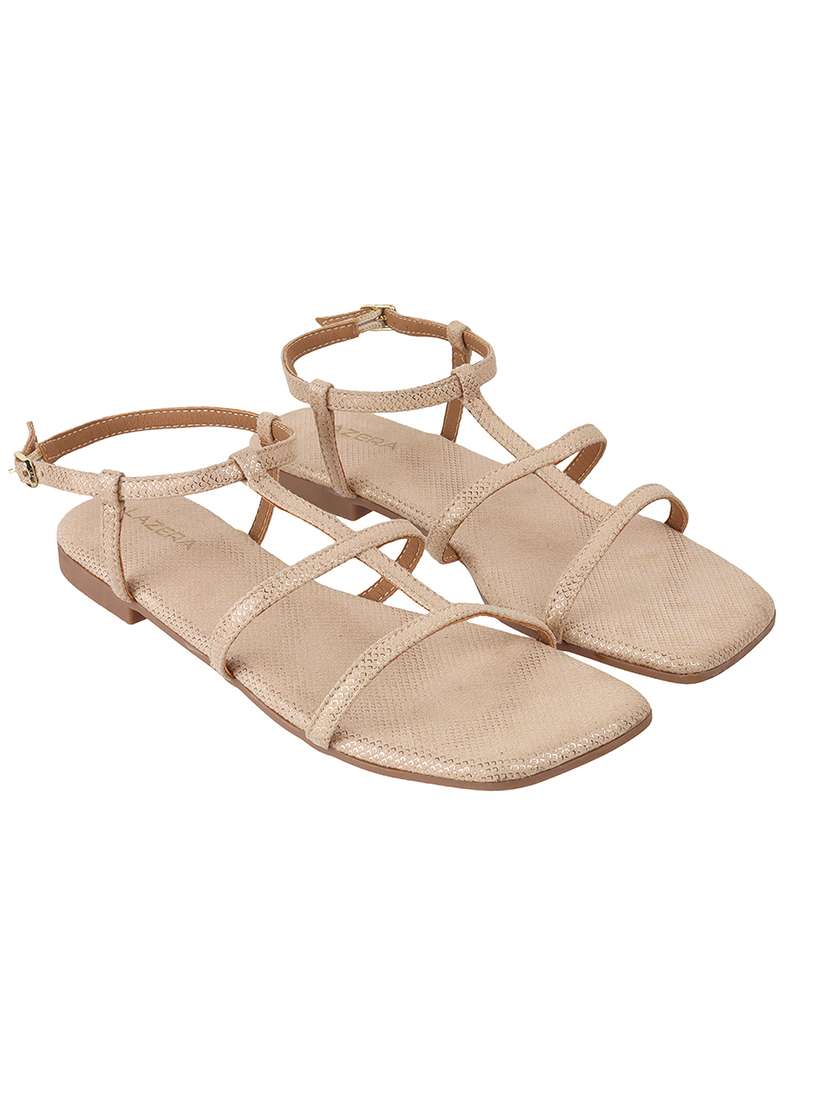 women solid back strap flat sandal - 22251752 -  Standard Image - 1