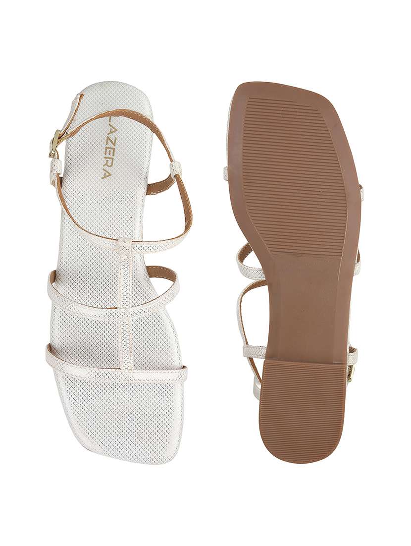 women solid back strap flat sandal - 22251753 -  Standard Image - 6