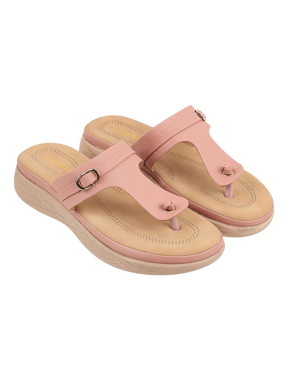women peach slip on wedge - 22251766 -  Standard Image - 1
