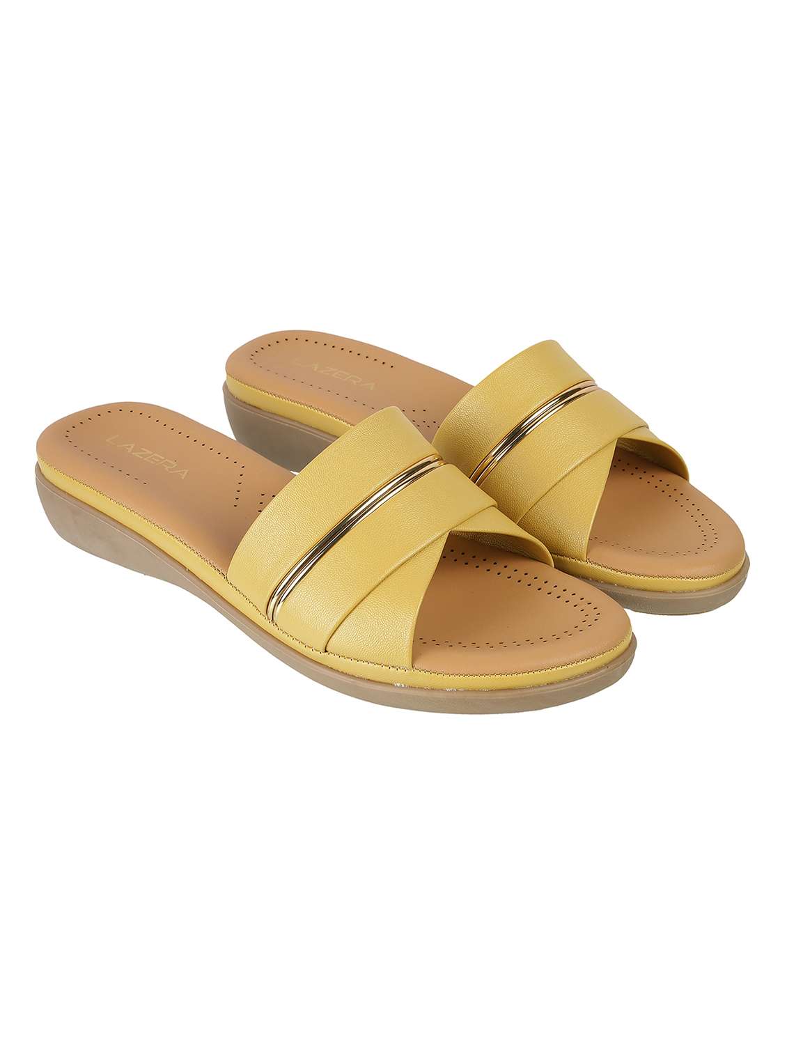 women solid slip on flat sandal - 22251793 -  Standard Image - 1