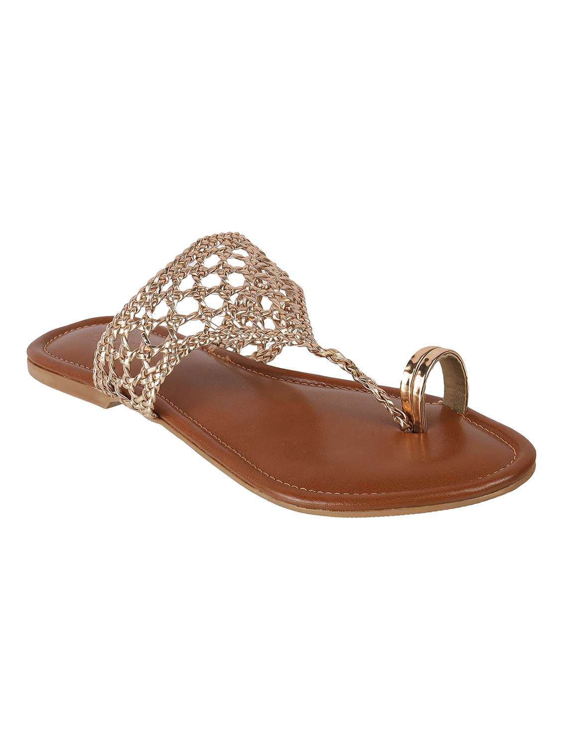 women solid slip on flat sandal - 22251795 -  Standard Image - 1
