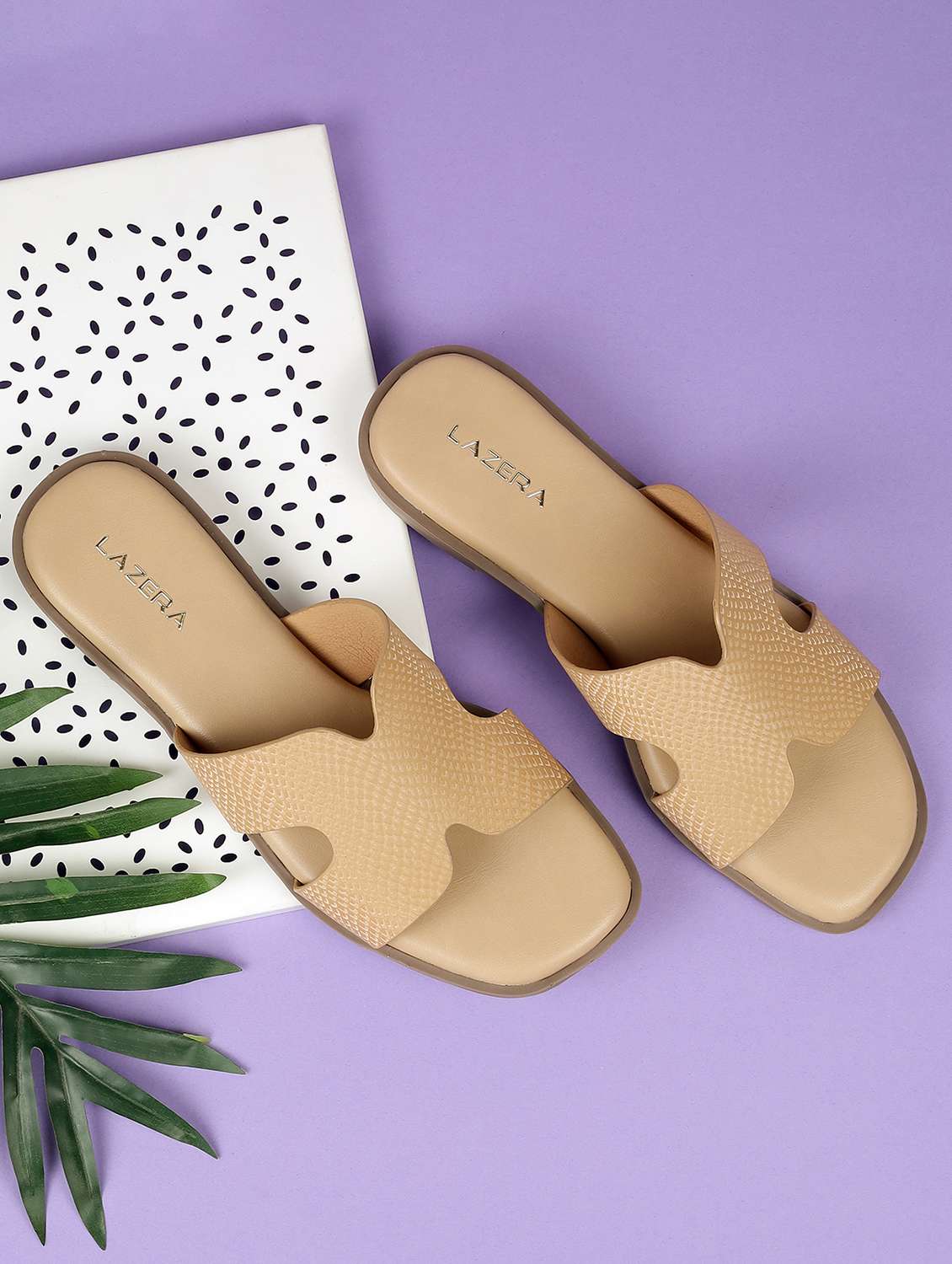 women solid slip on flat sandal