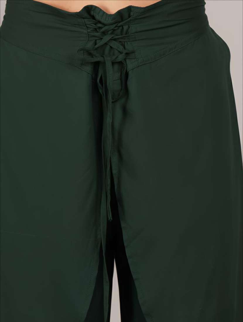 women solid high rise flared palazzo - 22251906 -  Standard Image - 4