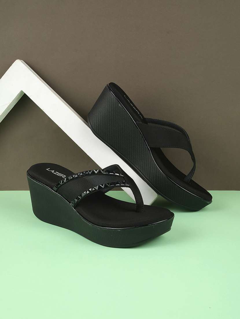 women slip on platform wedges