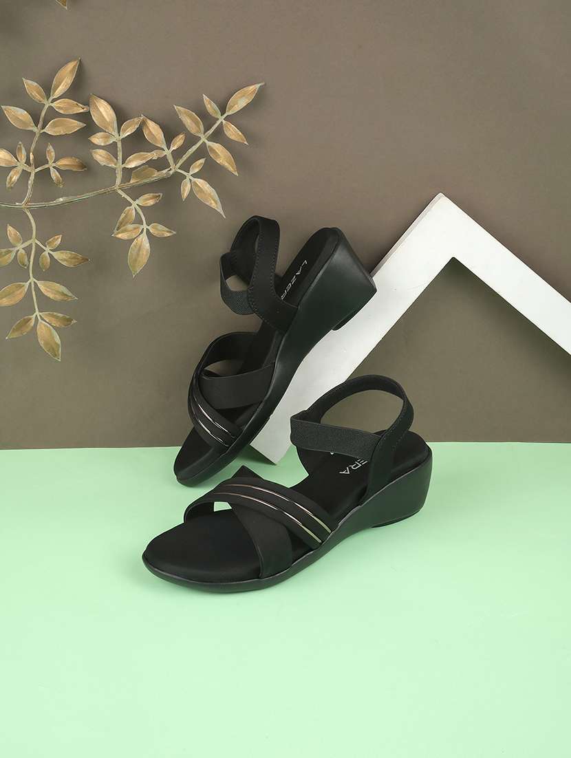 women back strap platform wedges