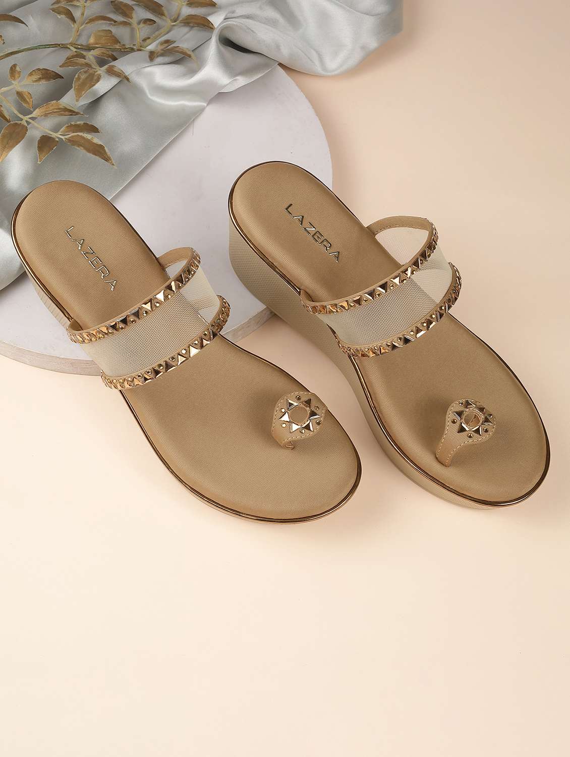 women slip on platform wedges