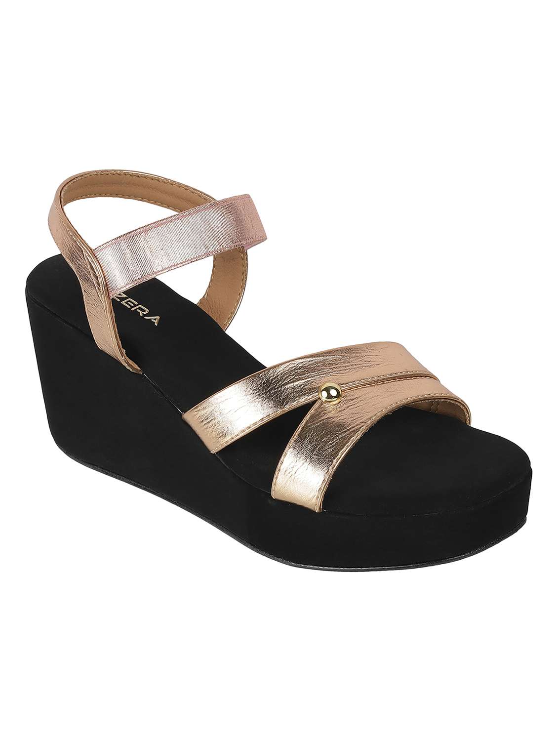 women solid back strap wedge - 22251954 -  Standard Image - 1