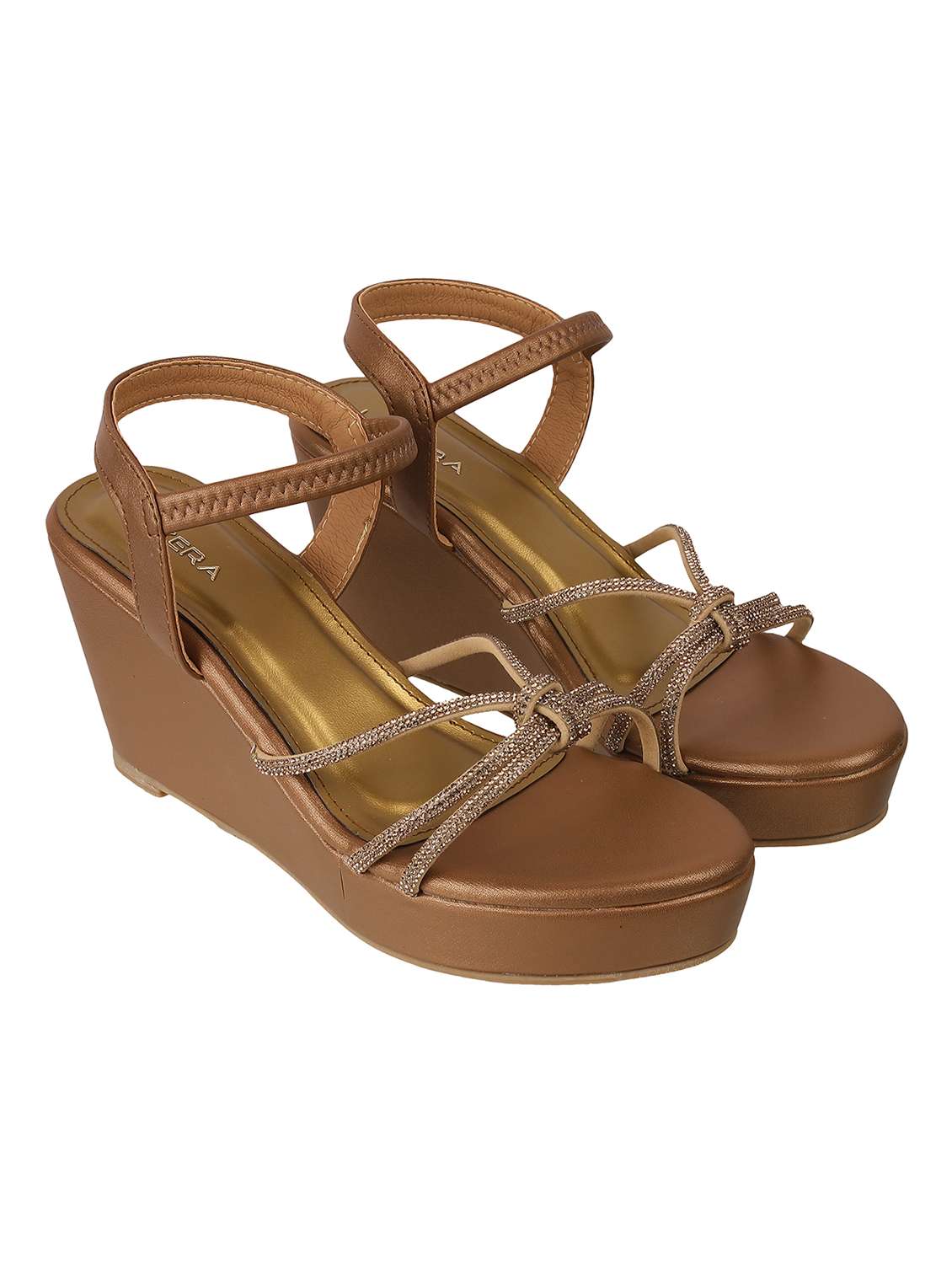 women solid back strap wedge - 22251955 -  Standard Image - 1