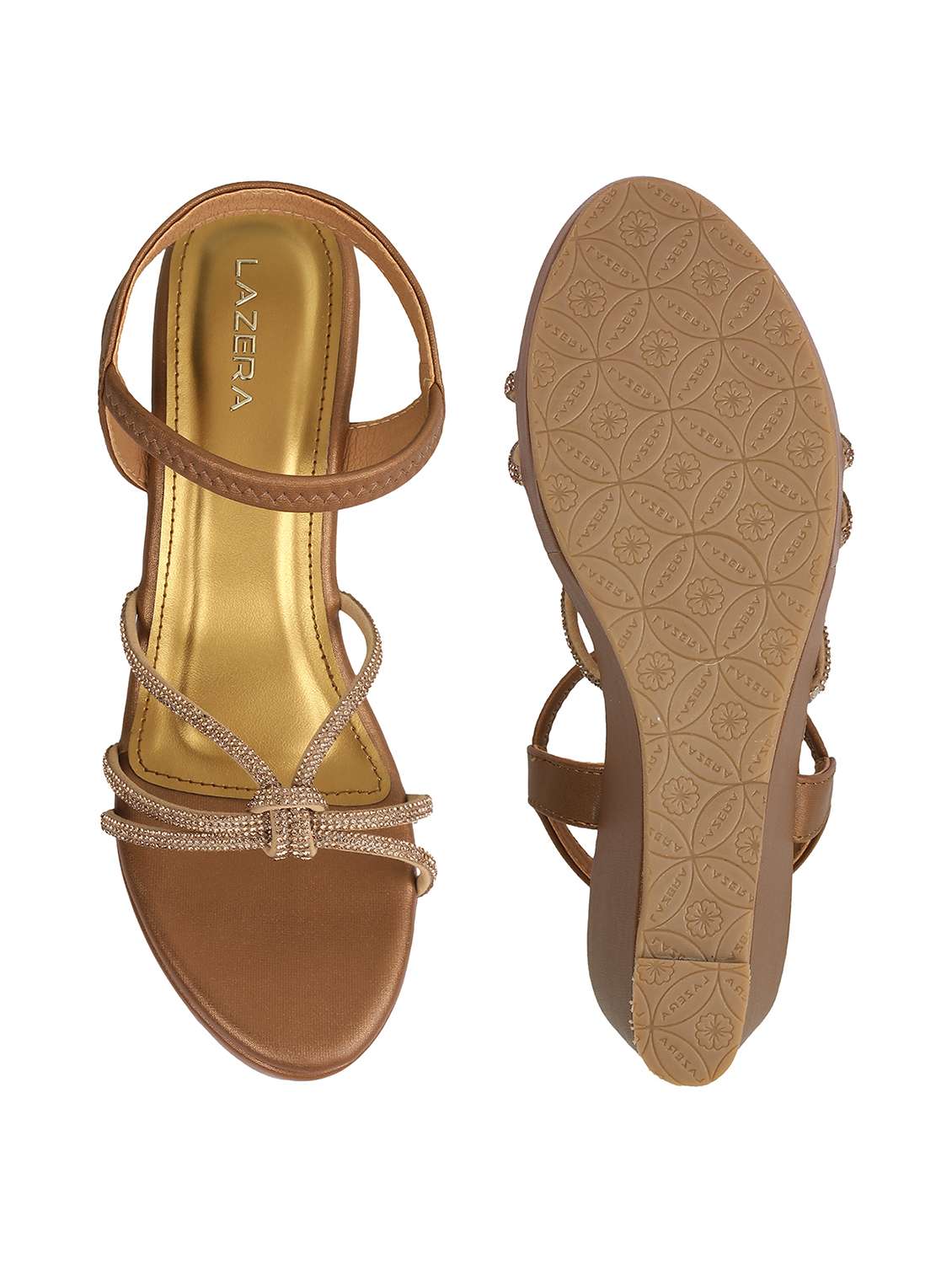 women solid back strap wedge - 22251955 -  Standard Image - 6