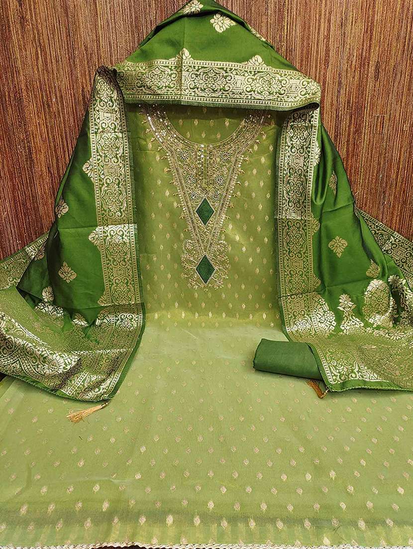 women self design embroidered unstitched suit set - 22252003 -  Standard Image - 1