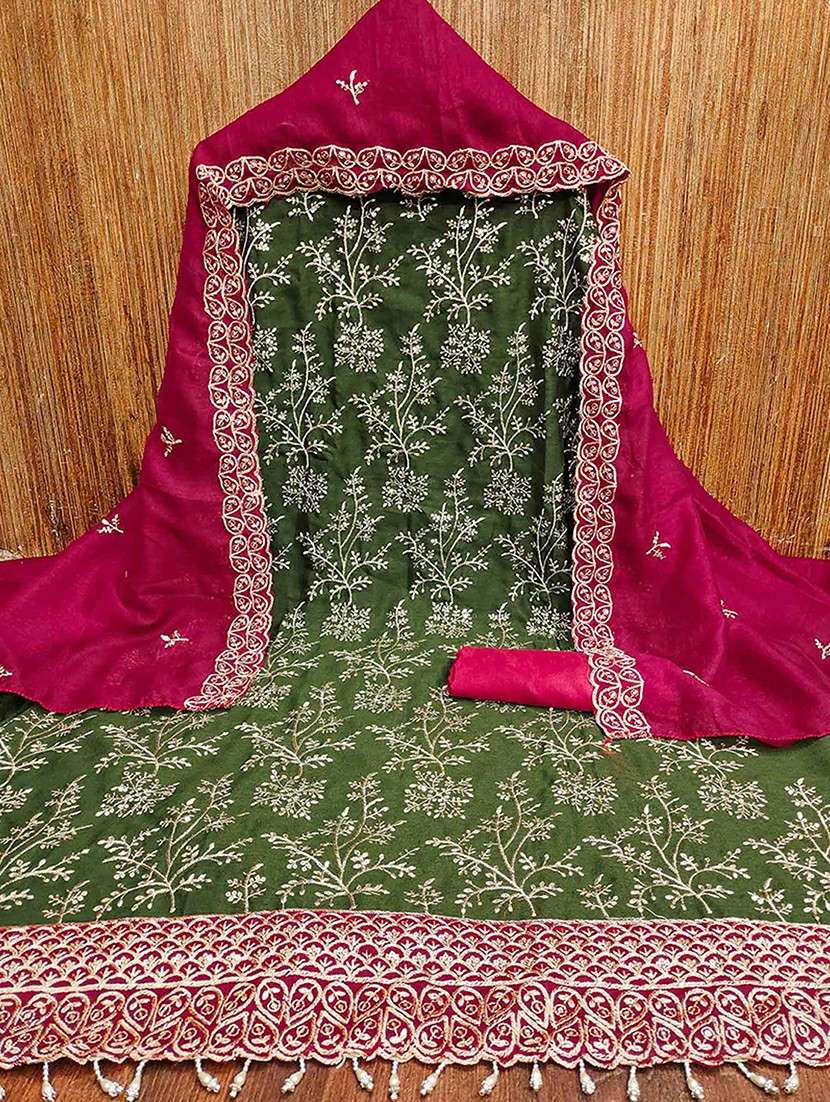 women solid with work unstitched suit set - 22252011 -  Standard Image - 1