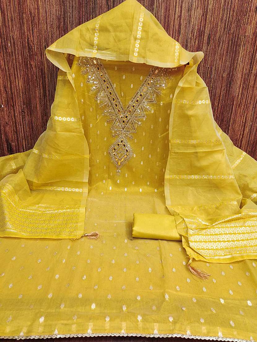 women self design embroidered unstitched suit set - 22252041 -  Standard Image - 1