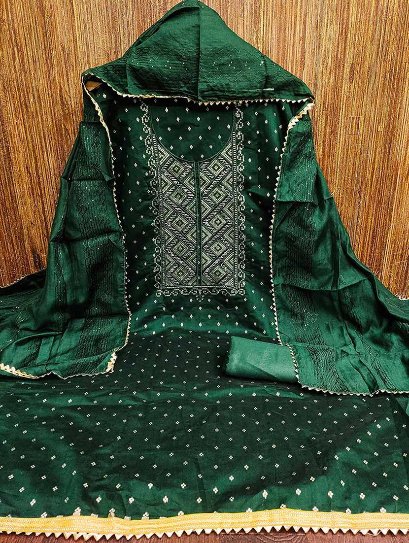 women self design embroidered unstitched suit set - 22252042 -  Standard Image - 1