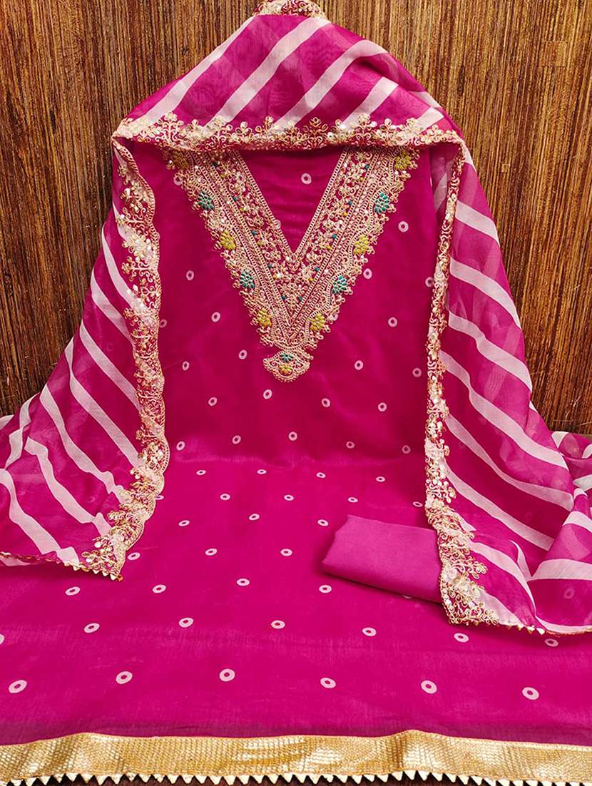 women self design embroidered unstitched suit set - 22252048 -  Standard Image - 1