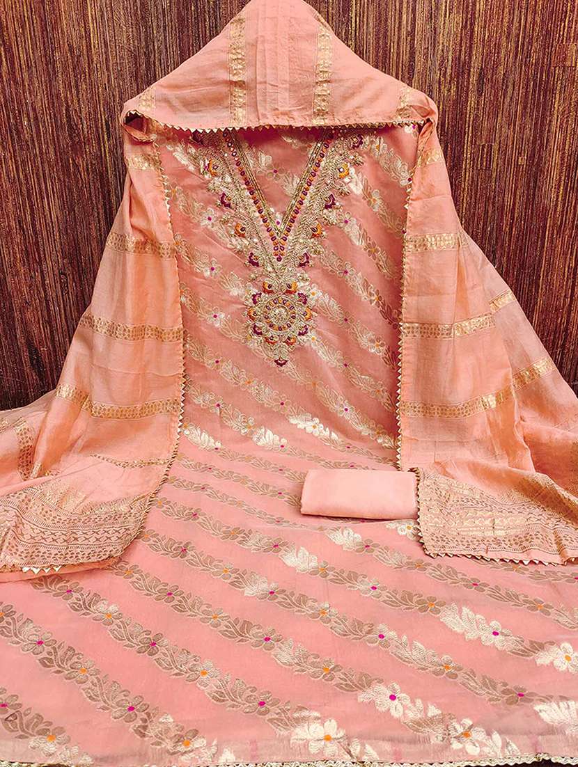 women self design embroidered unstitched suit set - 22252061 -  Standard Image - 1