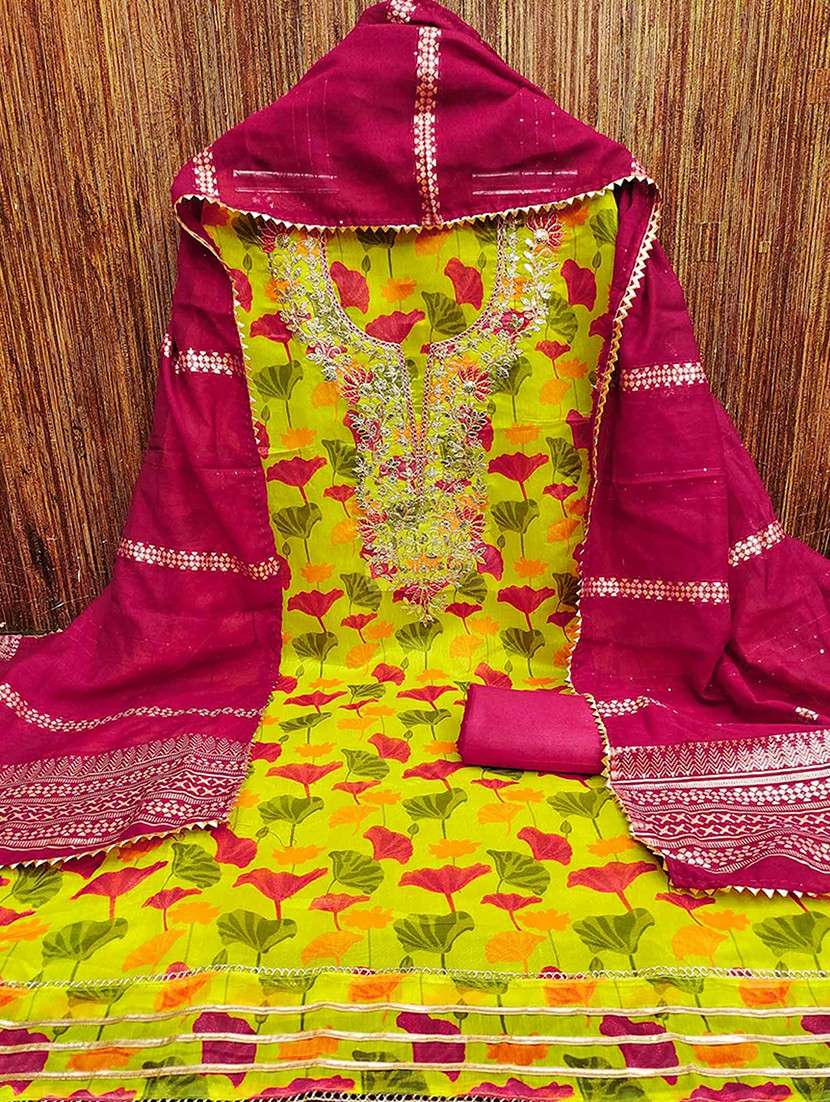 women floral embroidered unstitched suit set - 22252094 -  Standard Image - 1