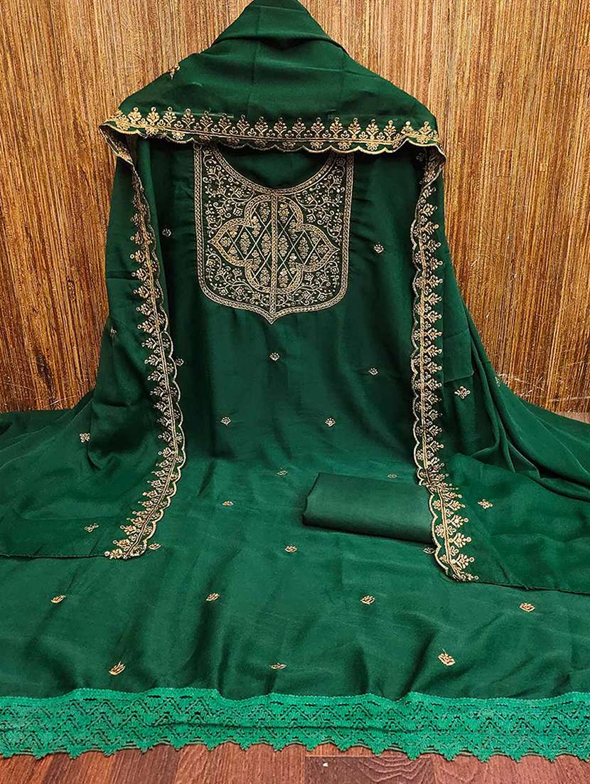 women solid with work unstitched suit set - 22252110 -  Standard Image - 1