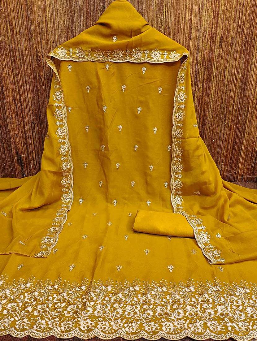 women solid with work unstitched suit set - 22252114 -  Standard Image - 1