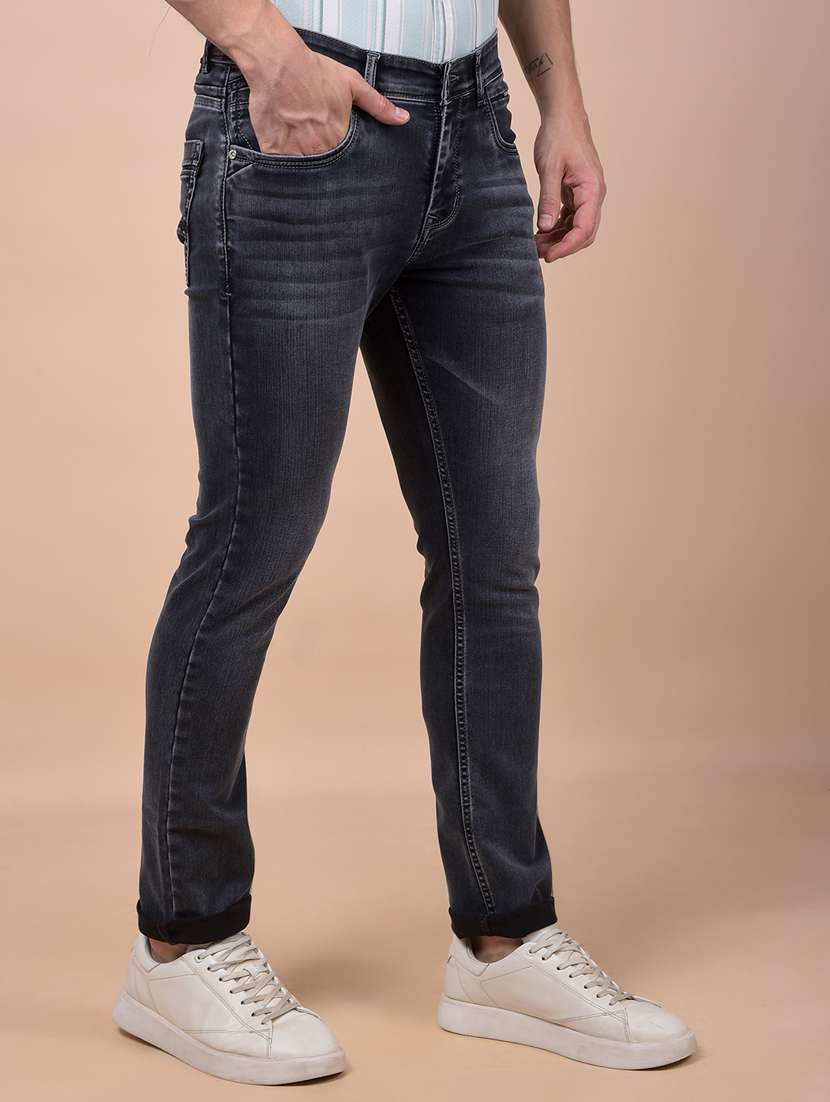 men solid mid rise skinny fit jeans - 22253137 -  Standard Image - 1