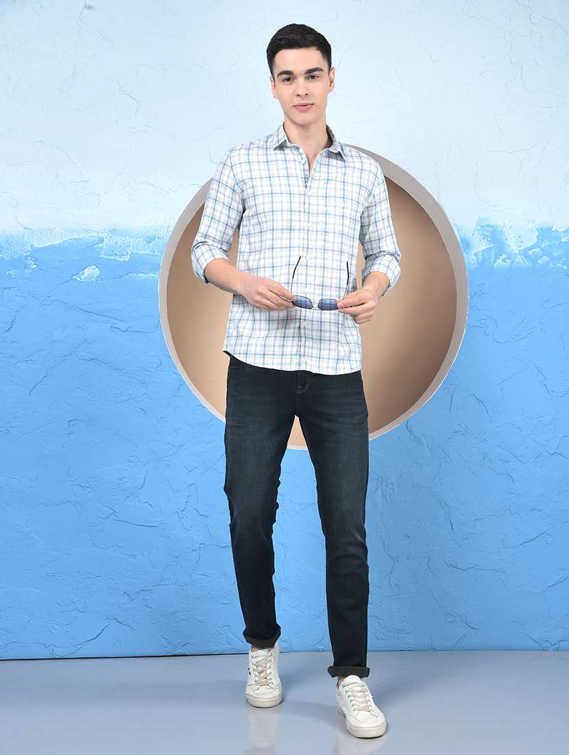 men checkered long sleeve slim fit casual shirt - 22253170 -  Standard Image - 4