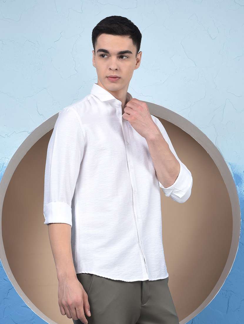 men collared long sleeve casual shirt - 22253182 -  Standard Image - 1