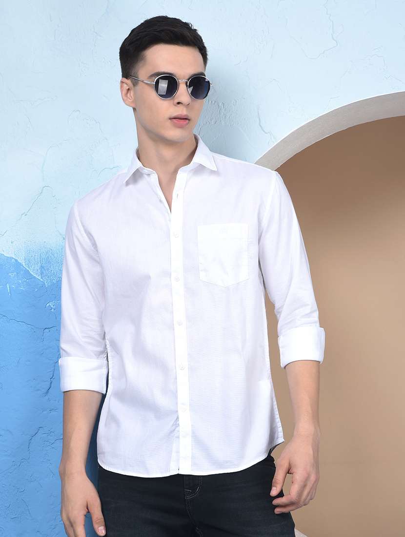 men collared long sleeve casual shirt