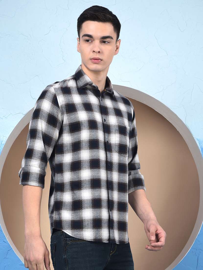 men collared long sleeve casual shirt - 22253209 -  Standard Image - 1