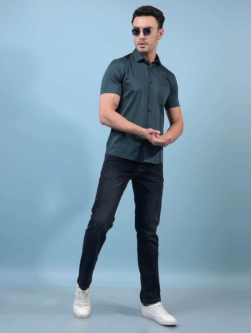 men collared short sleeve casual shirt - 22253214 -  Standard Image - 4