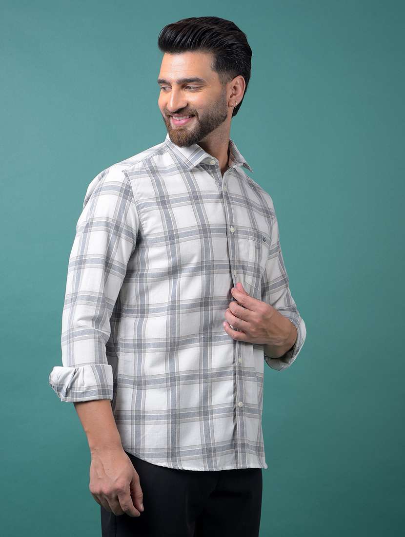 men collared long sleeve casual shirt - 22253225 -  Standard Image - 1