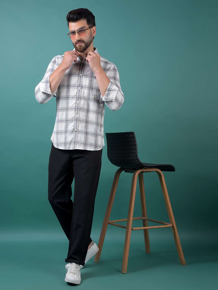 men collared long sleeve casual shirt - 22253225 -  Standard Image - 4