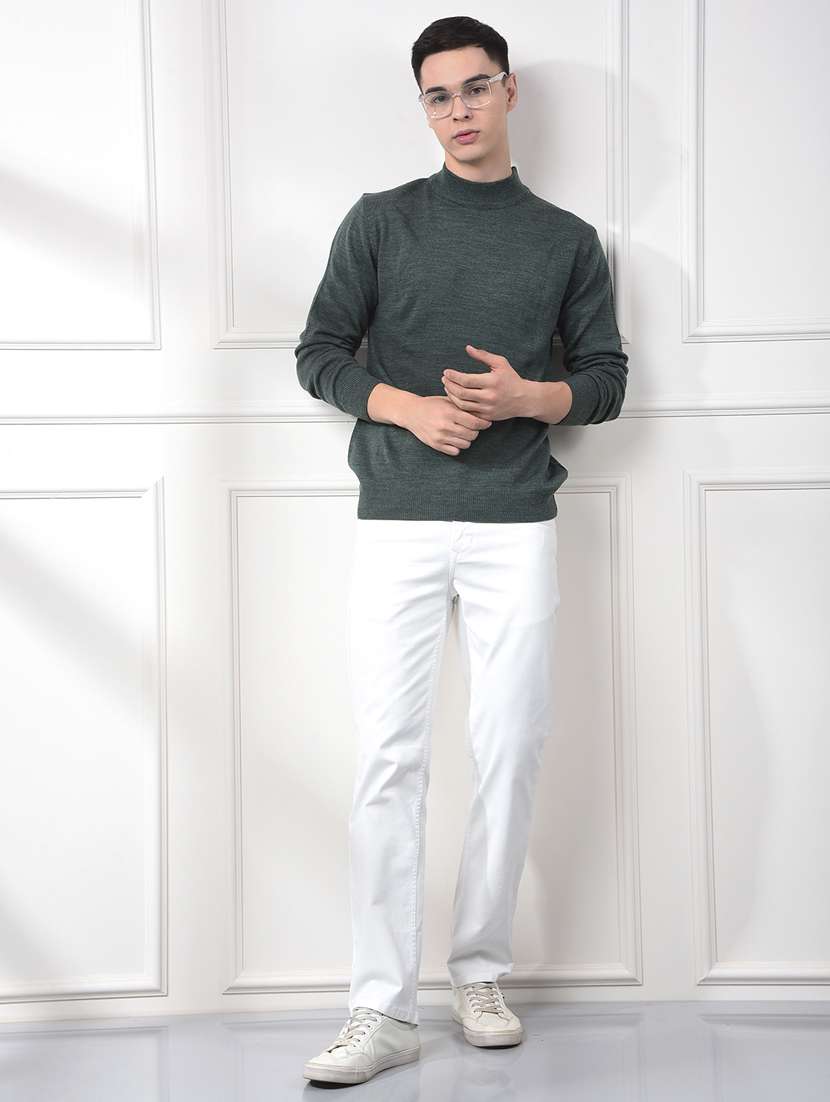 men solid mock neck long sleeve pullover - 22253247 -  Standard Image - 4