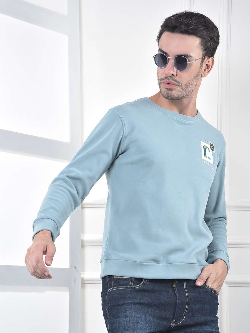 men printed long sleeve sweatshirt