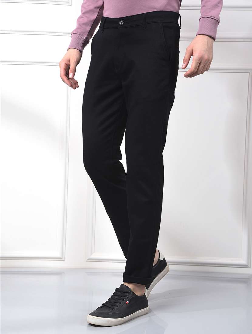 men solid mid rise slim fit chinos  - 22253266 -  Standard Image - 1