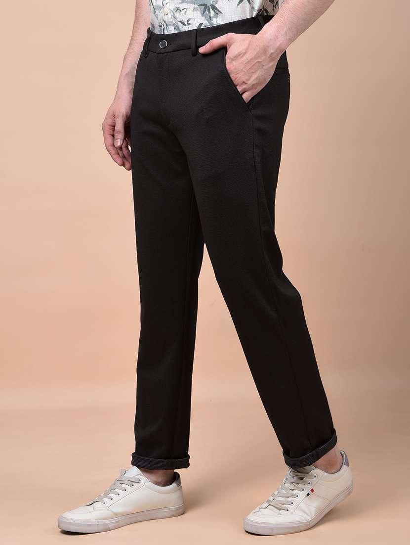 men solid mid rise slim fit chinos  - 22253273 -  Standard Image - 1