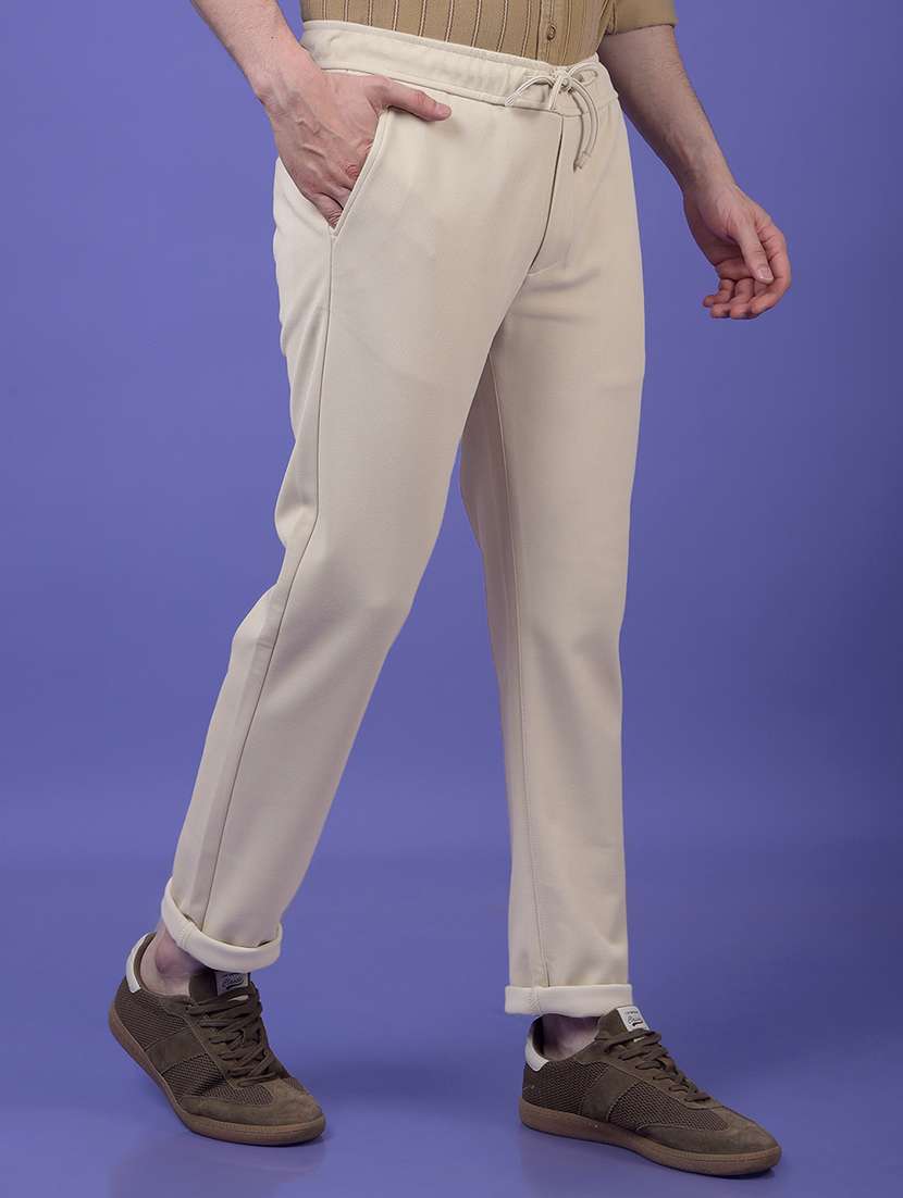 men solid mid rise straight fit chinos  - 22253280 -  Standard Image - 1