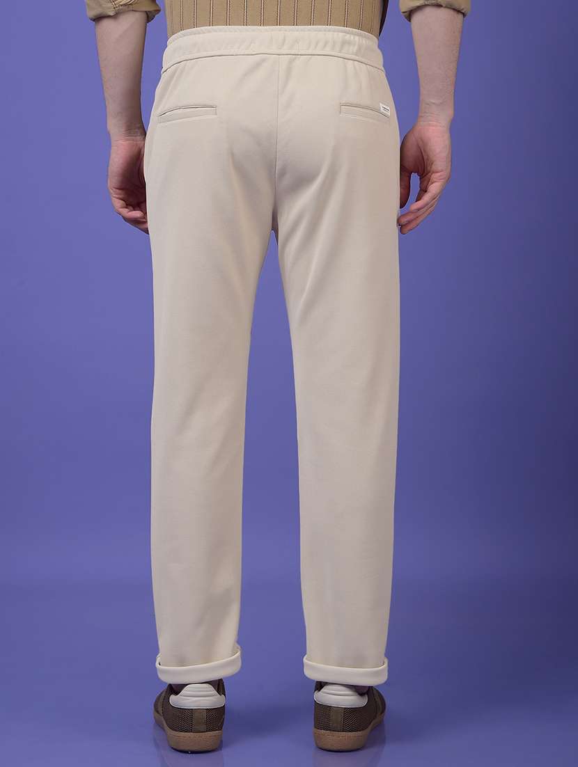 men solid mid rise straight fit chinos  - 22253280 -  Standard Image - 4